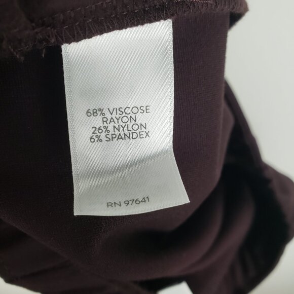 J Jill Ponte Leggings NWT Dark Fig Burgundy Pull On Pants Petite Size SP - Picture 7 of 8